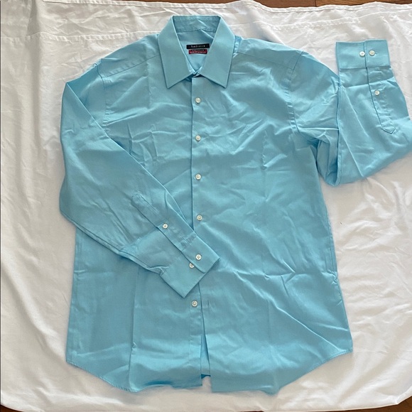 Van Heusen Aqua Dress Shirt - Picture 1 of 7